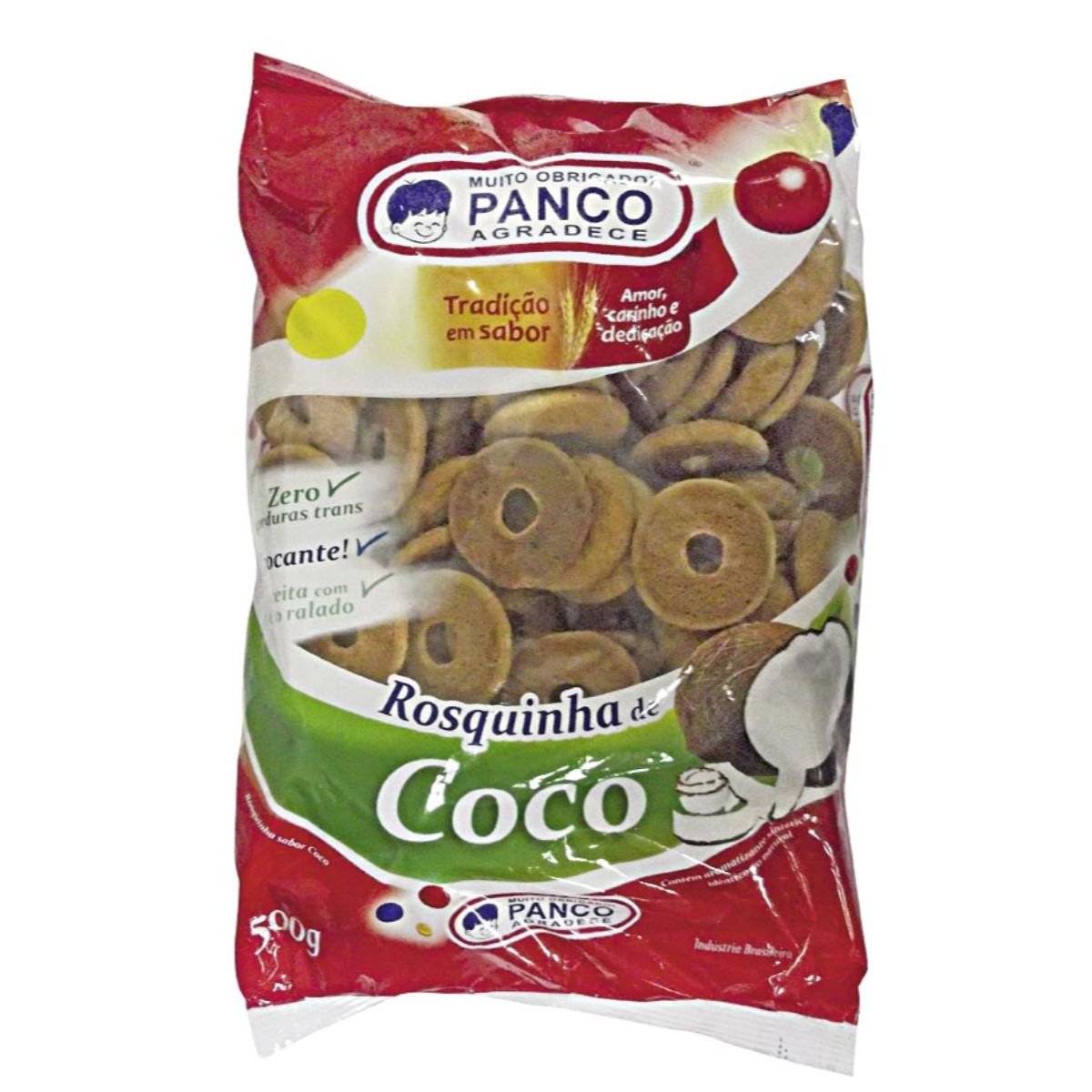 Biscoito Rosquinha De Coco PANCO Pacote 500g Clube Extra