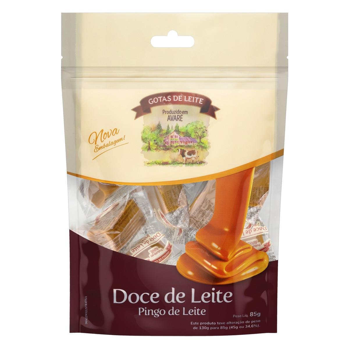 Doce De Leite Pingo Gotas De Leite Pouch 85g Clube Extra