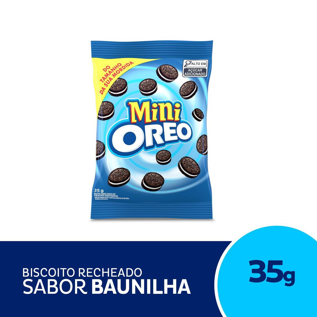 Mini Biscoito Oreo Recheado Baunilha Original Pacote G Clube Extra