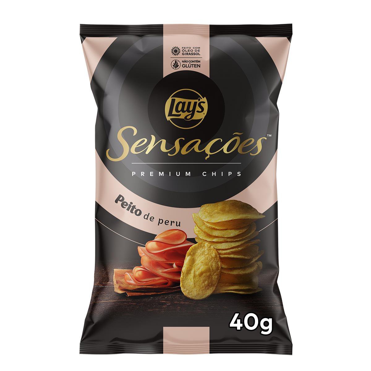 Batata Frita Lisa Peito de Peru Lay s Sensações Premium Pacote 40g