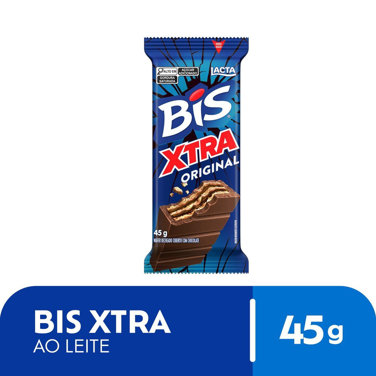 Bis Xtra Original Ao Leite Wafer Recheado E Cobertura De Chocolate