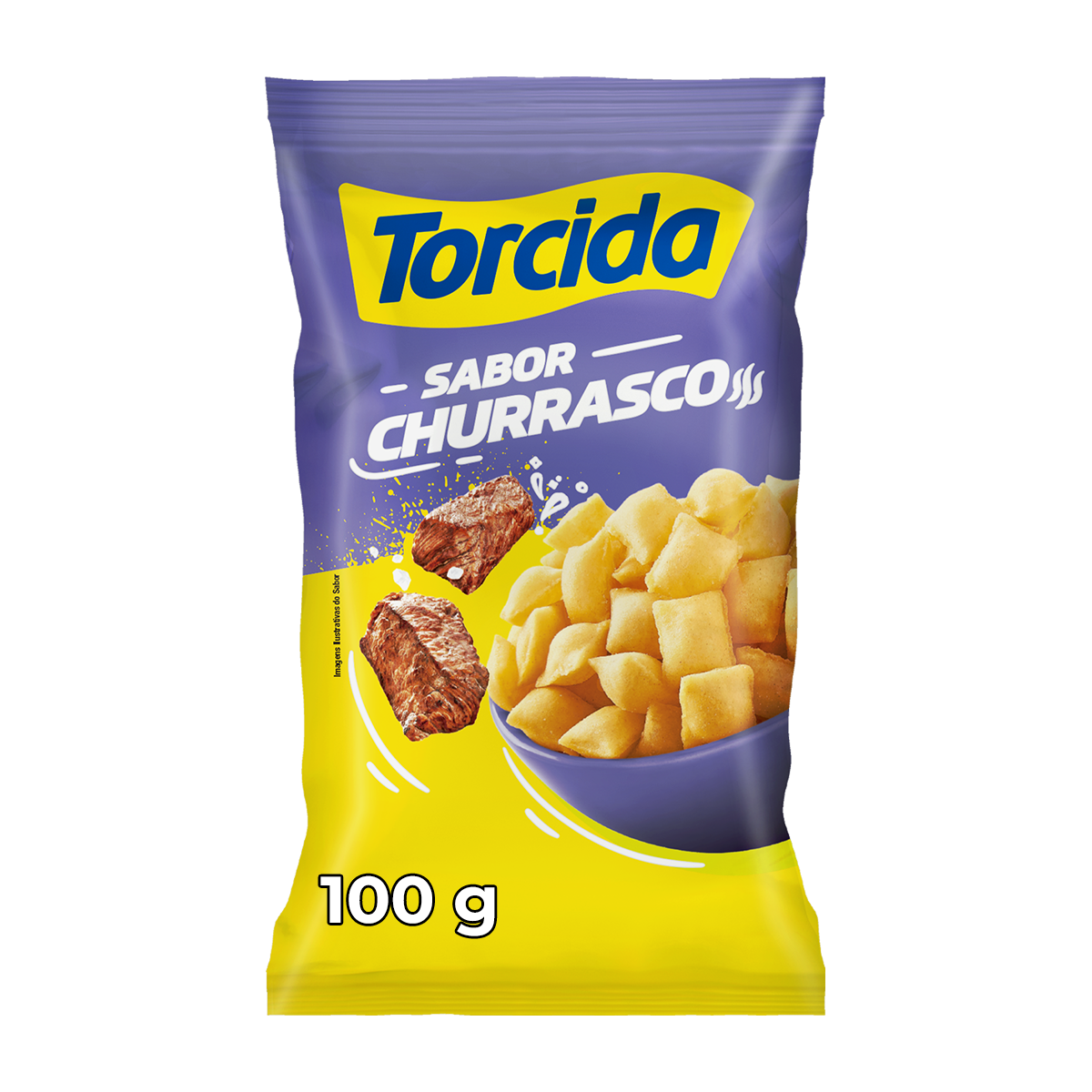 Salgadinho De Trigo Churrasco Torcida Pacote 100g Clube Extra