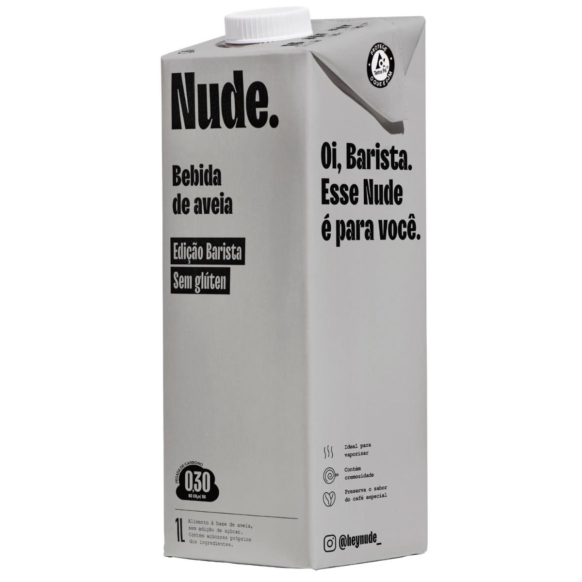 Leite Vegetal de Aveia Barista Orgânico Nude 1L Clube Extra