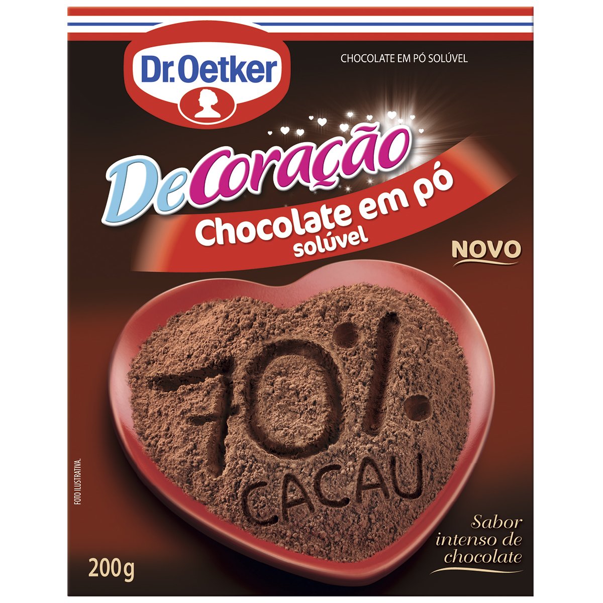 Chocolate em Pó Solúvel Cacau Dr. OETKER Caixa 200g | Clube Extra