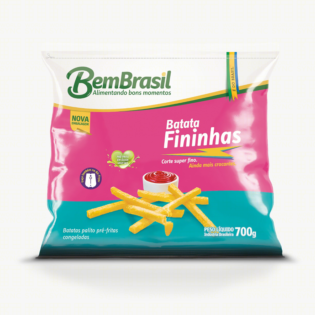 Batata Pré Frita Palito Fininha Congelada Bem Brasil Pacote 700g Clube Extra