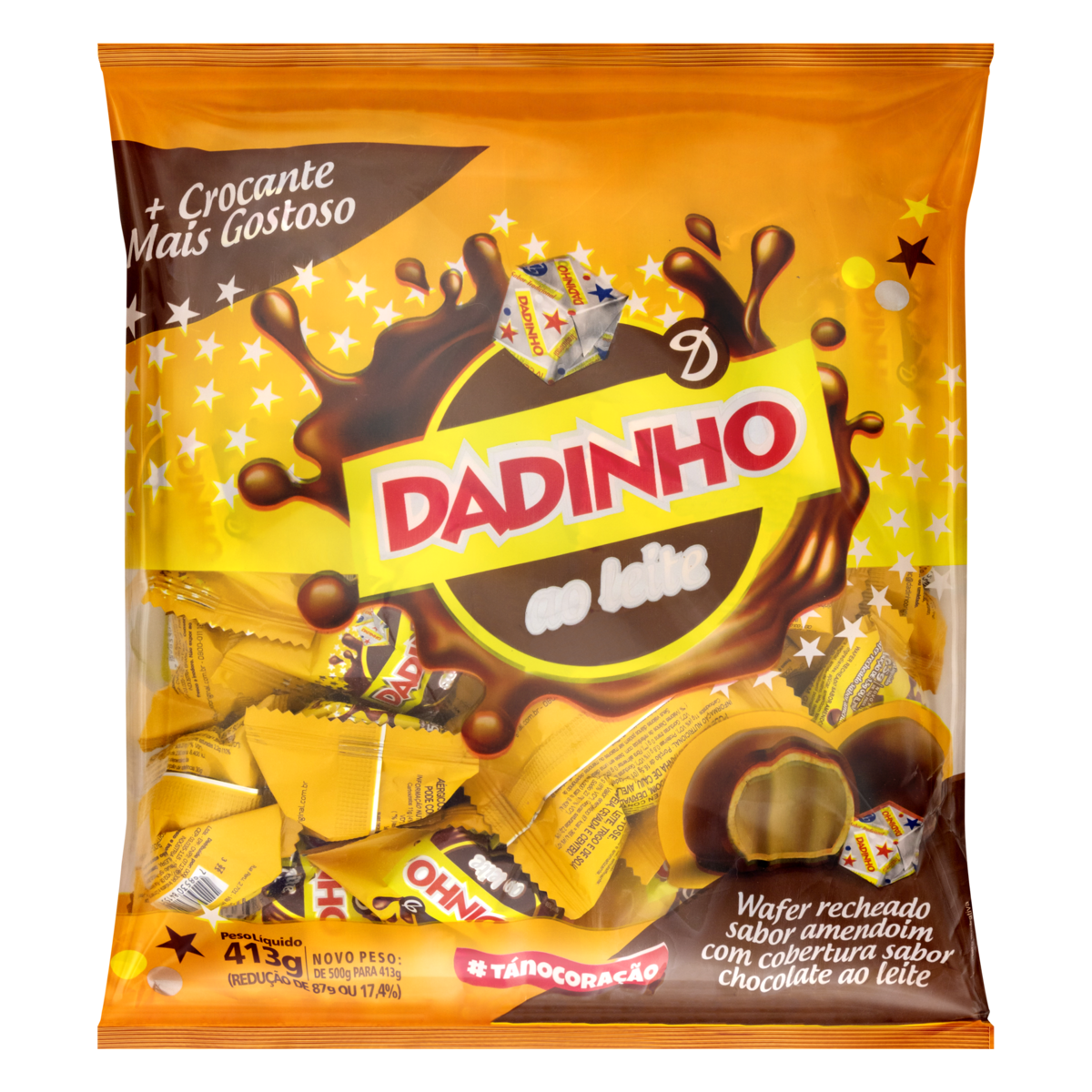 Bombom Wafer Dadinho Pacote 413g | Clube Extra