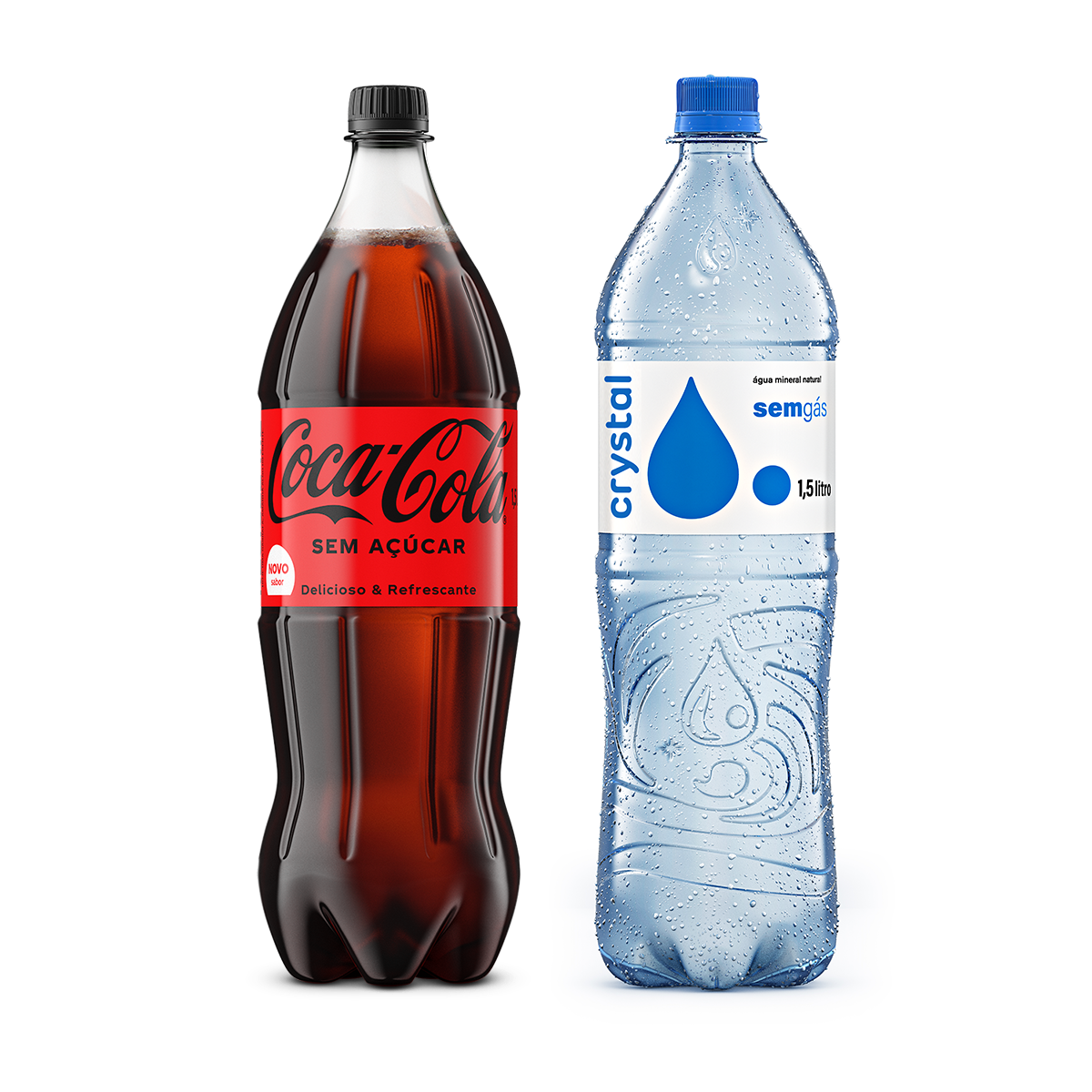 Kit Coca Cola Sem A car PET 1 5L gua Mineral Sem G s Crystal PET 1 