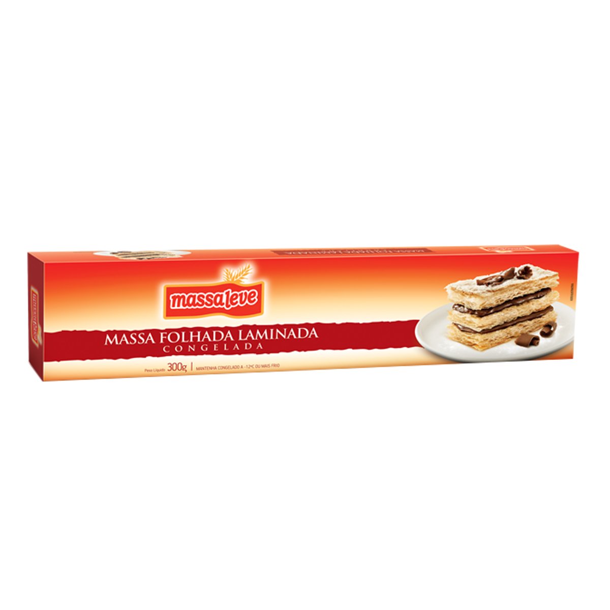 Massa Folhada Laminada Congelada Massa Leve 300g Clube Extra