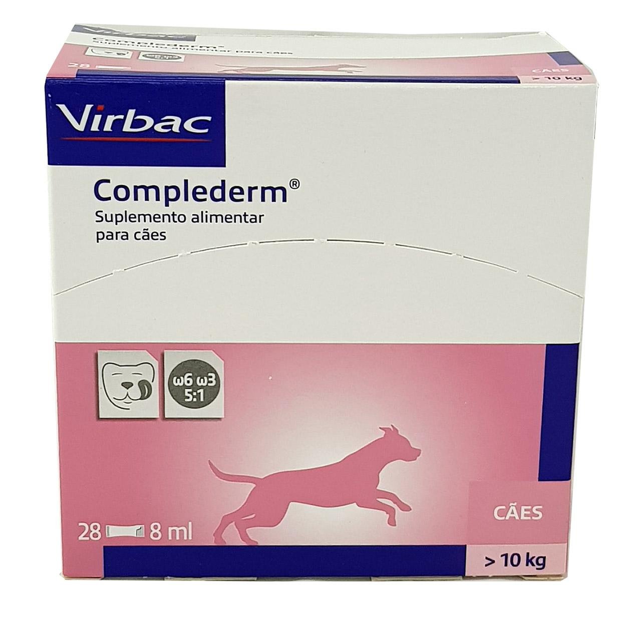 Complederm 8ml Virbac Suplemento Alimentar Cães e Gatos Clube Extra