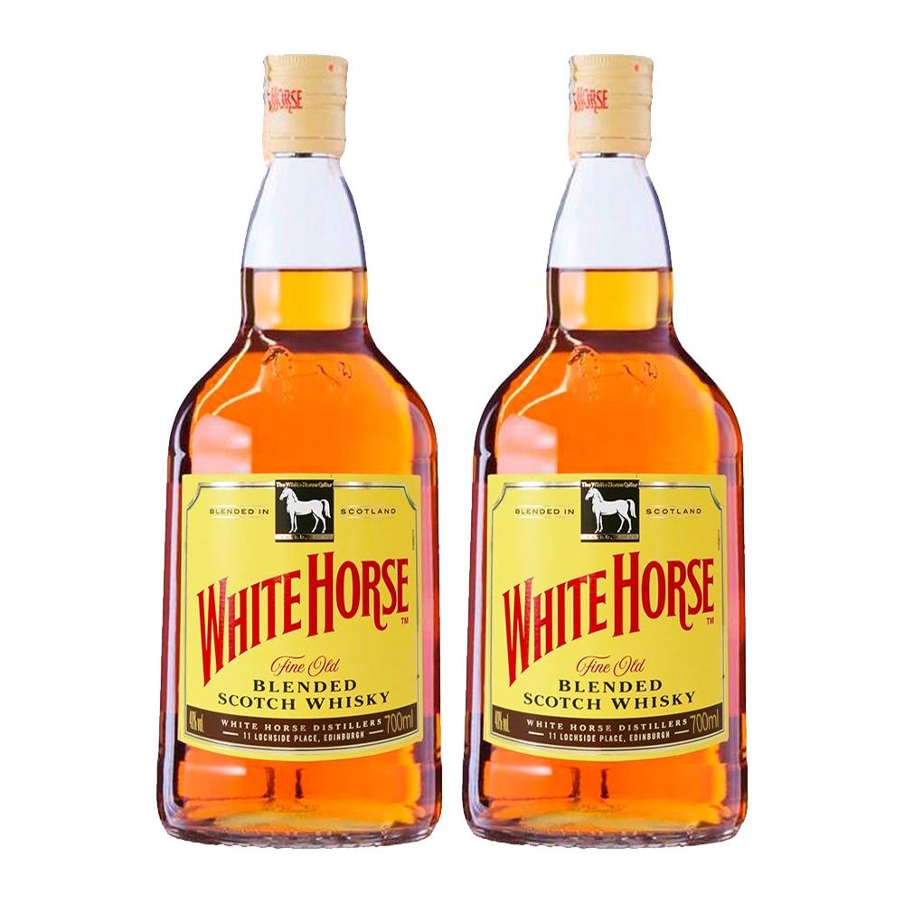 KIT 02 WHISKEYS WHITE HORSE 700ML Clube Extra