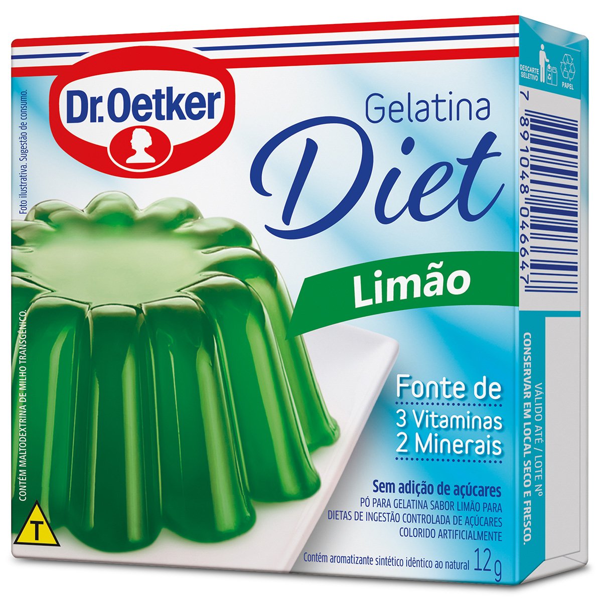 Gelatina em Pó Sabor Limão Diet Dr. OETKER Caixa 12g Clube Extra