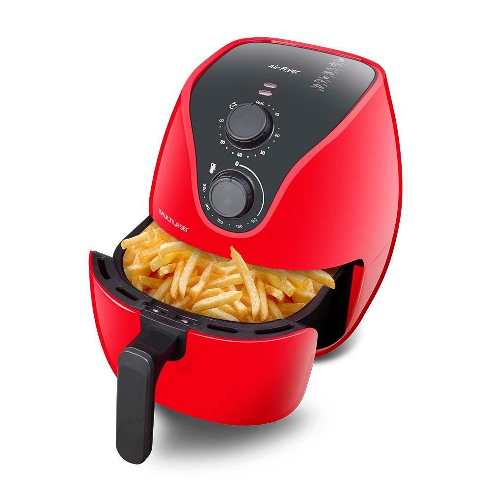 Fritadeira El trica Multilaser Air Fryer 4l 127v 1500w Com Grade 