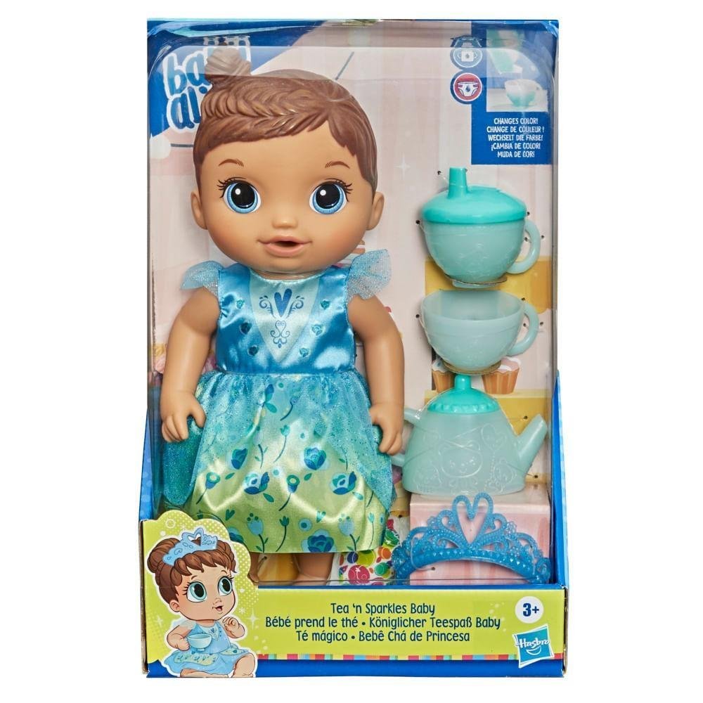 Pre Venda Boneca Baby Alive Bebe Cha De Princesa Morena F0032 Hasbro Clube Extra