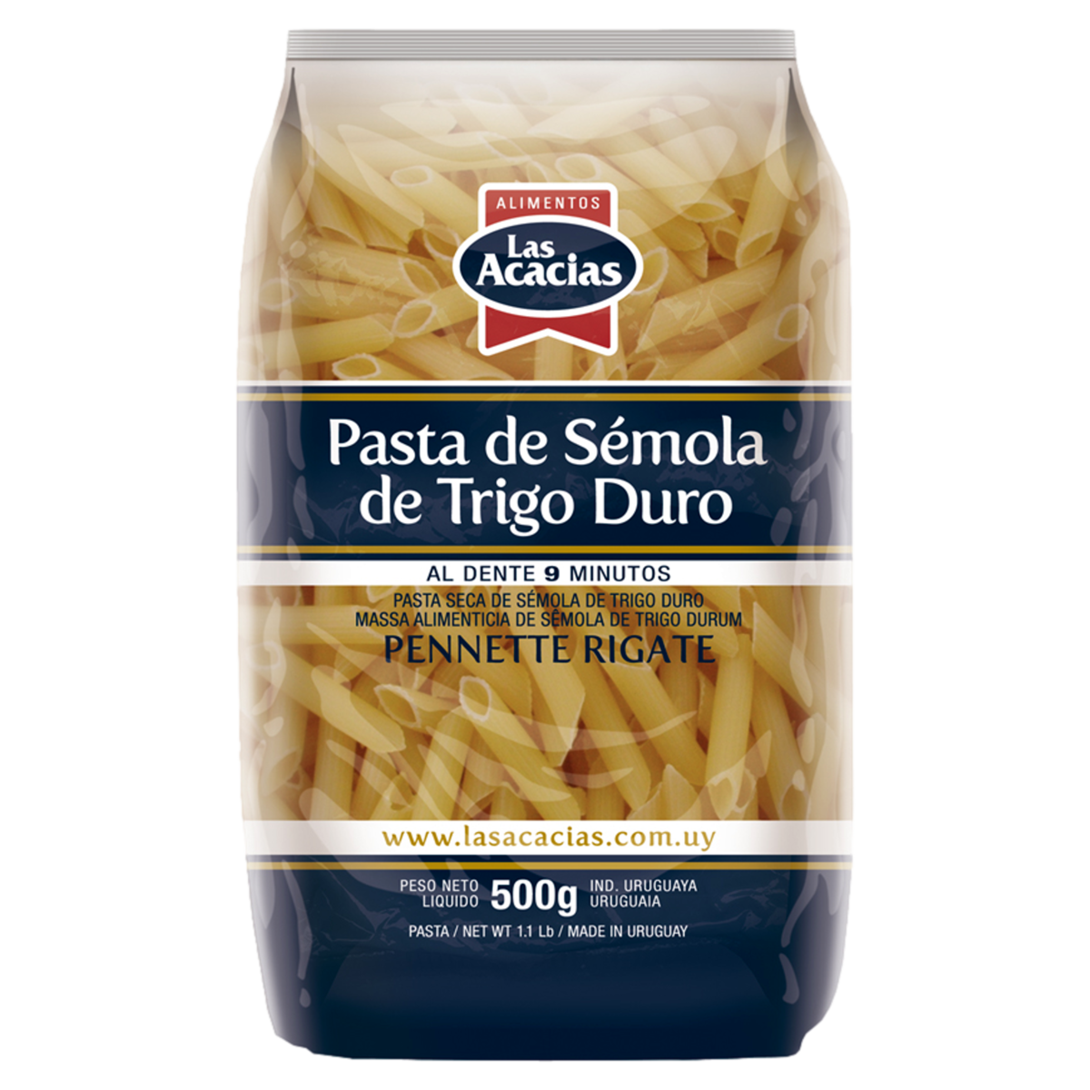 Macarrão de Sêmola de Trigo Durum Pennette Rigate Las Acacias Pacote ...