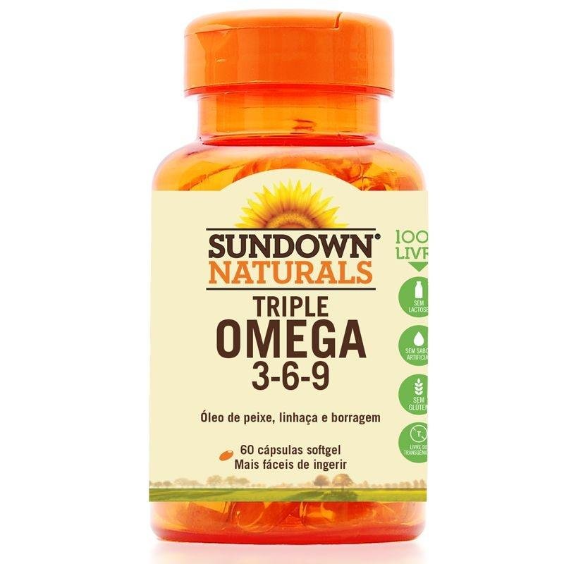 Triple Ômega 369 Sundown 60 cápsulas Clube Extra