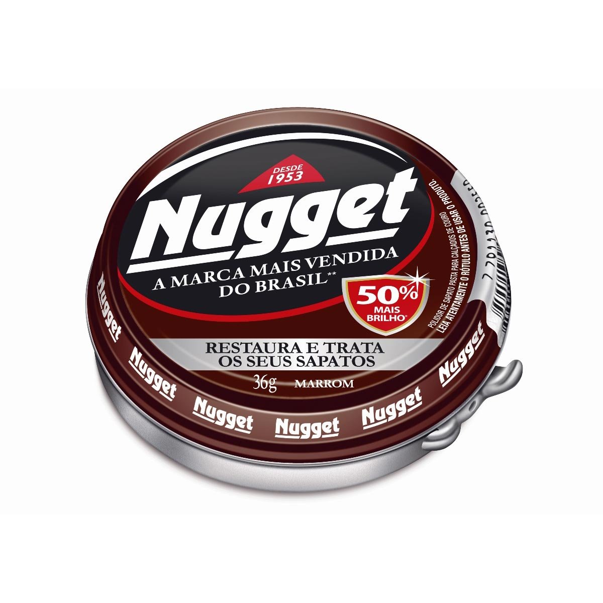 Pasta para Calçado Marrom NUGGET 36g | Clube Extra