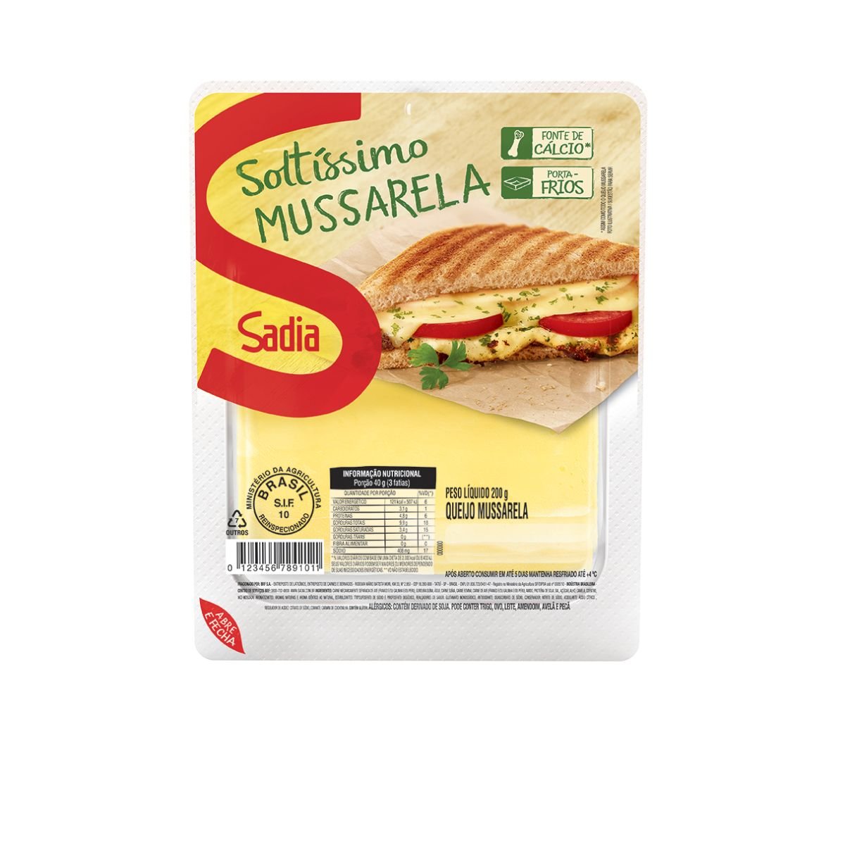 Queijo Mussarela Fatiada Sadia Soltissimo Bandeja 200g Clube Extra