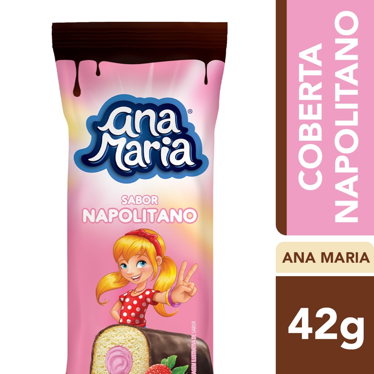 Bolinho Ana Maria Chocolate Coberto 42G