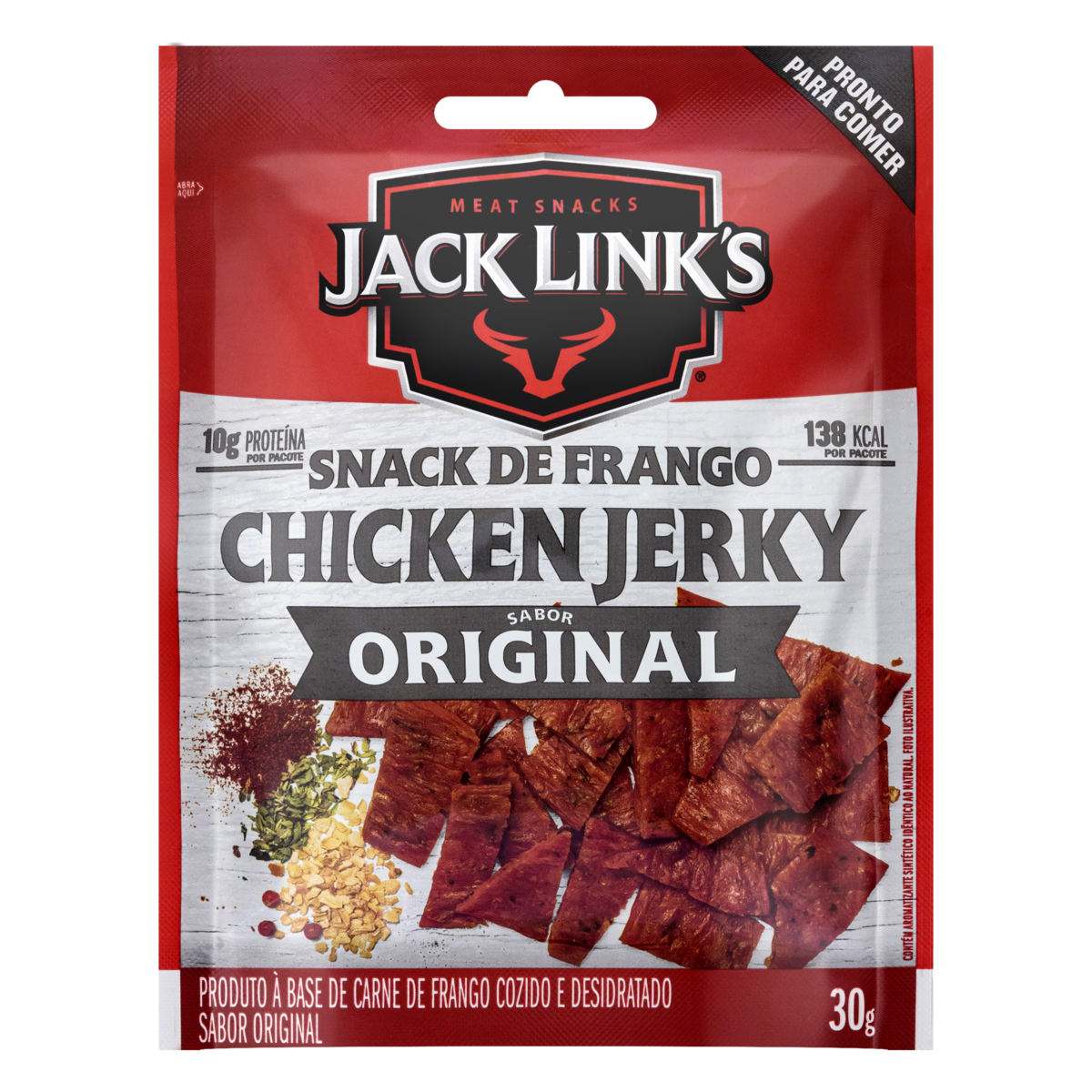 Snack de Frango Chicken Jerky Original Jack Link's 30g Clube Extra