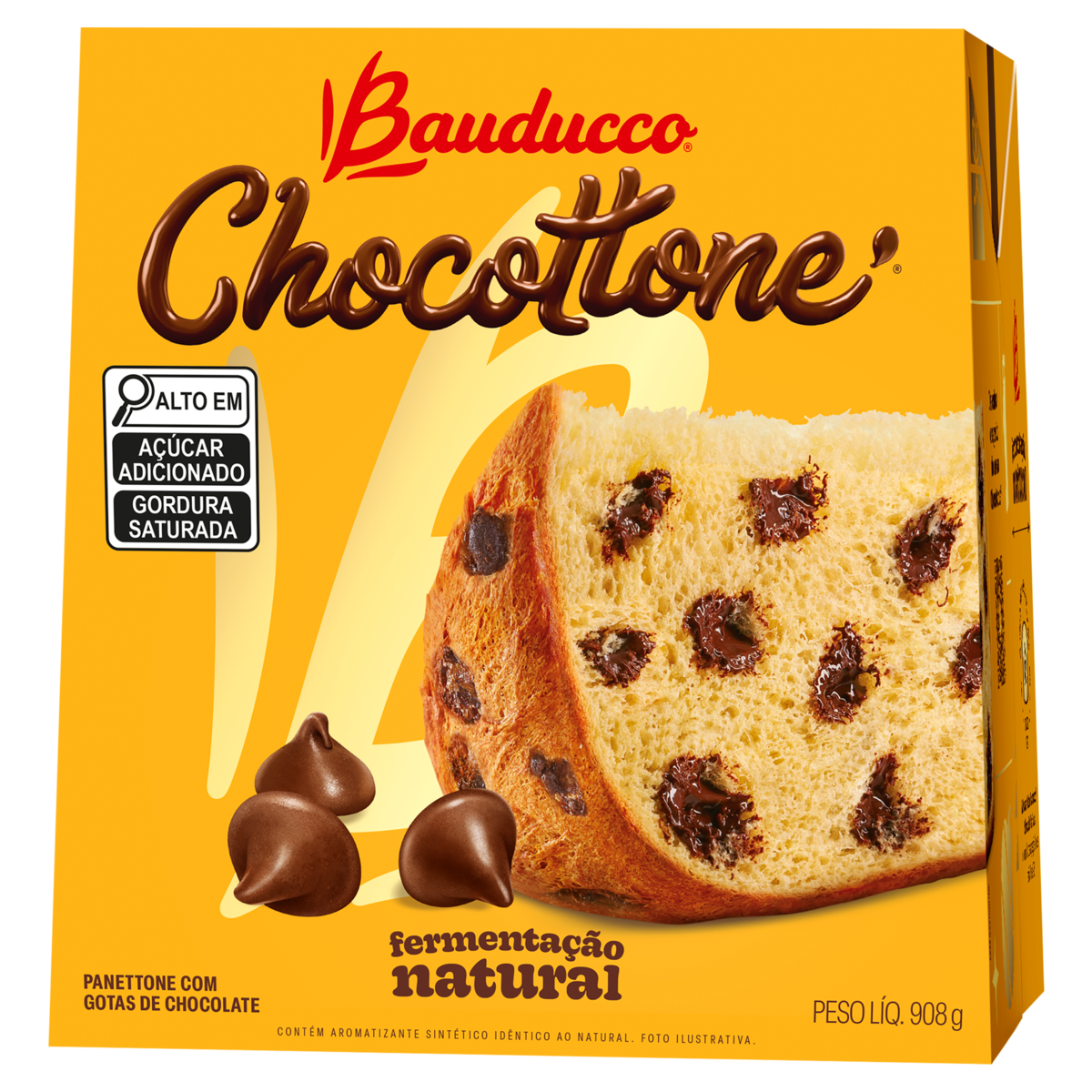 Chocottone com Gotas de Chocolate Bauducco Caixa 908g