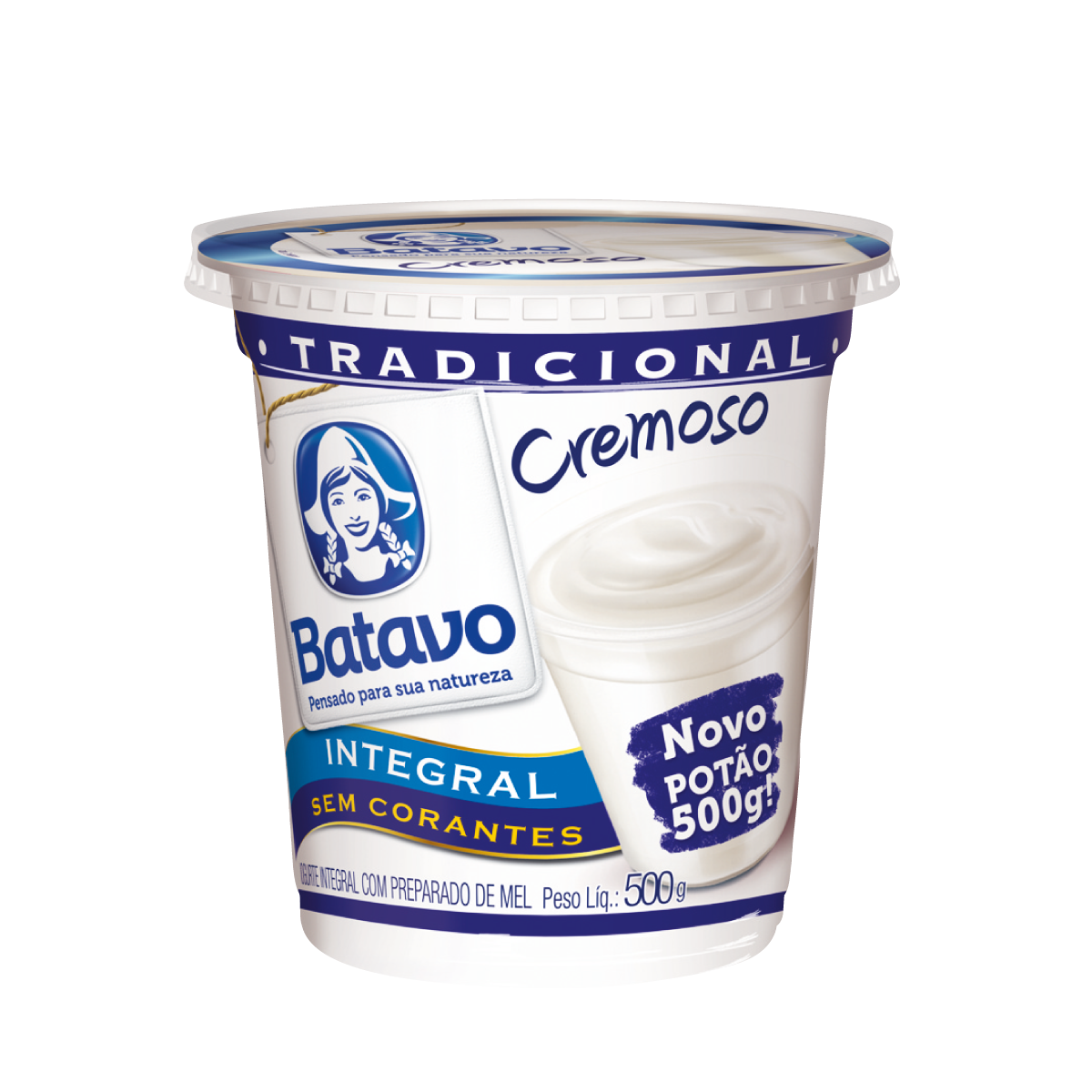 Iogurte Natural Integral Batavo 500g Clube Extra