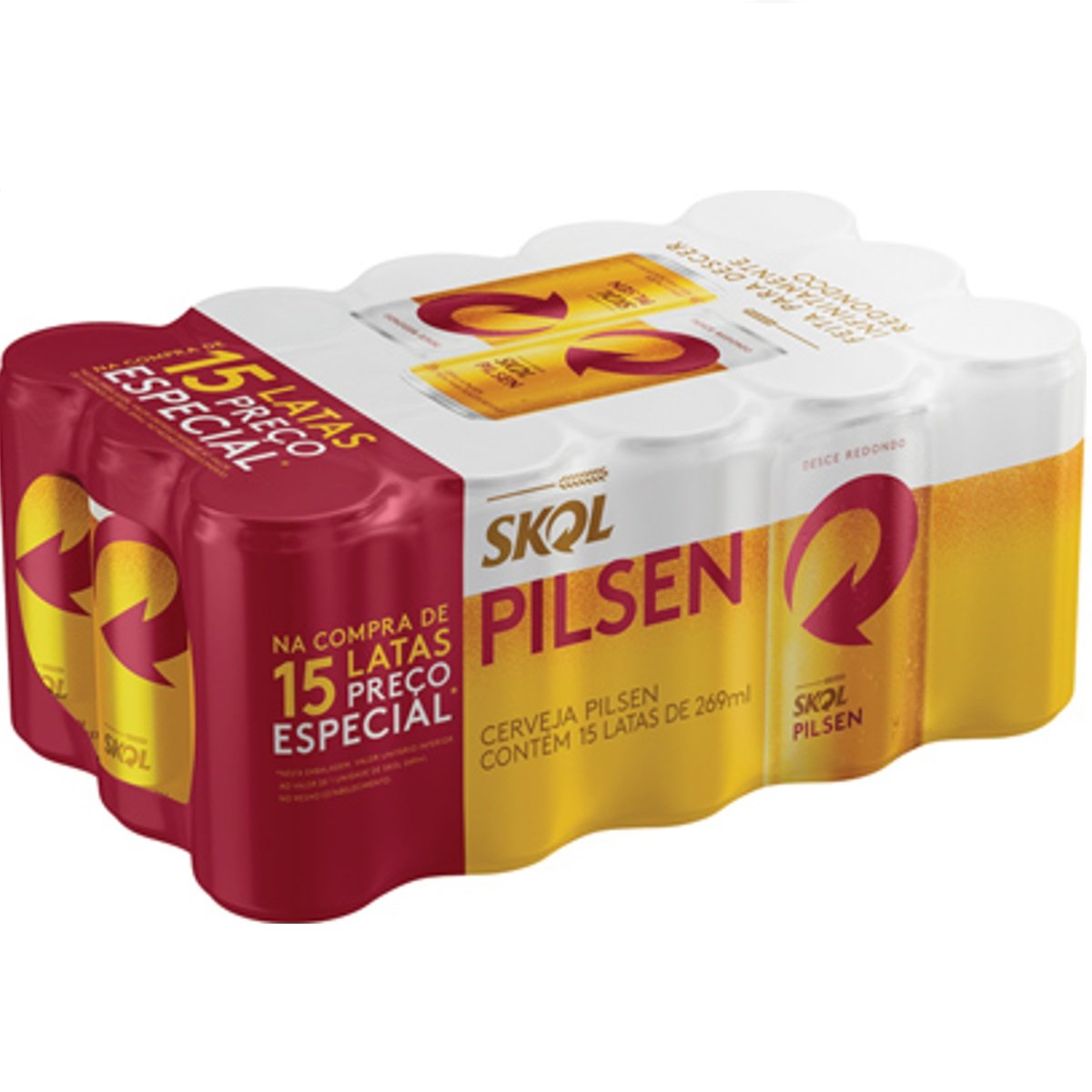 Caixa De Cerveja Skol Lata Preço Cerveja Skol Pilsen Com 15 Unidades De 269ml Clube Extra