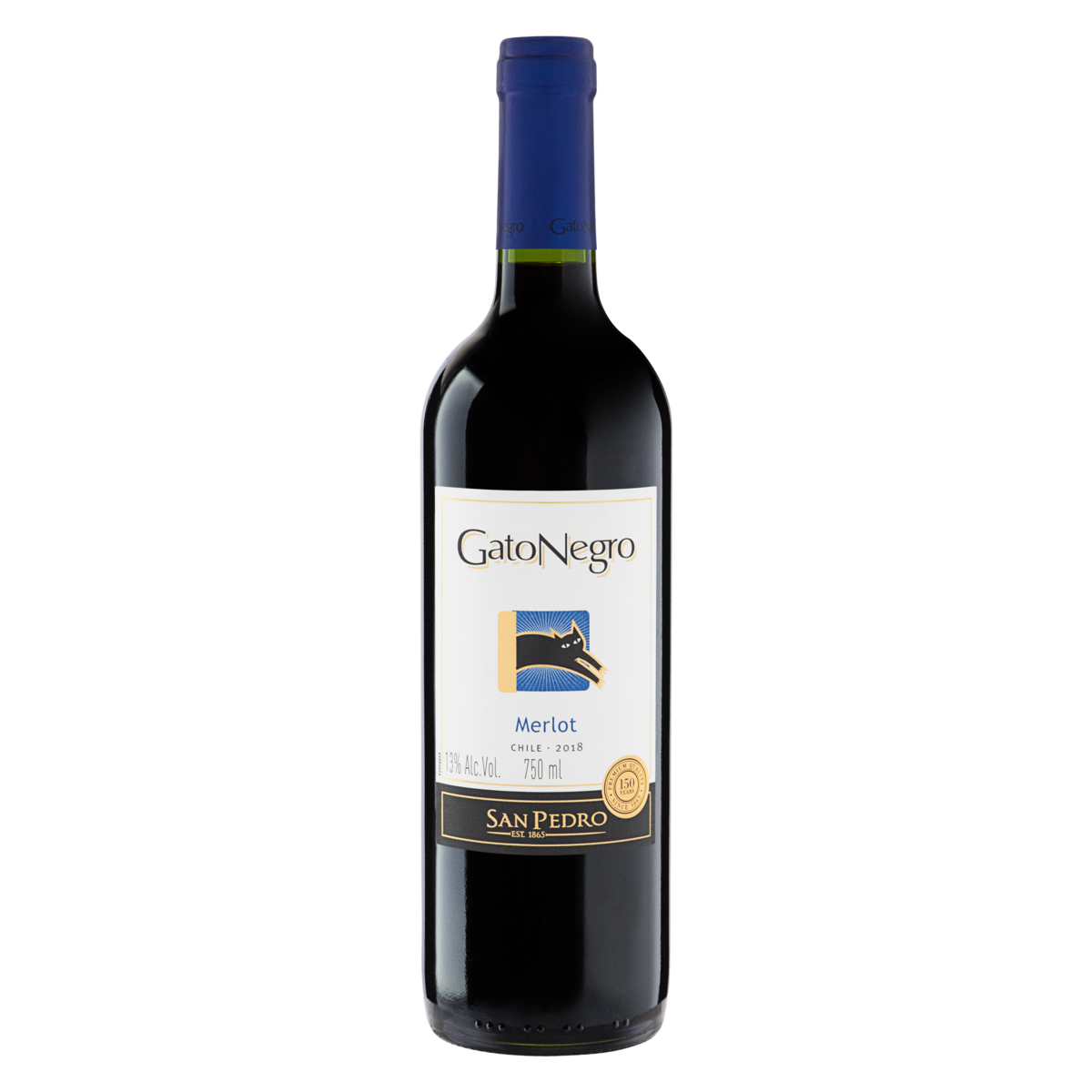 Vinho Chileno Tinto Seco Gato Negro Merlot Valle Central Garrafa 750ml